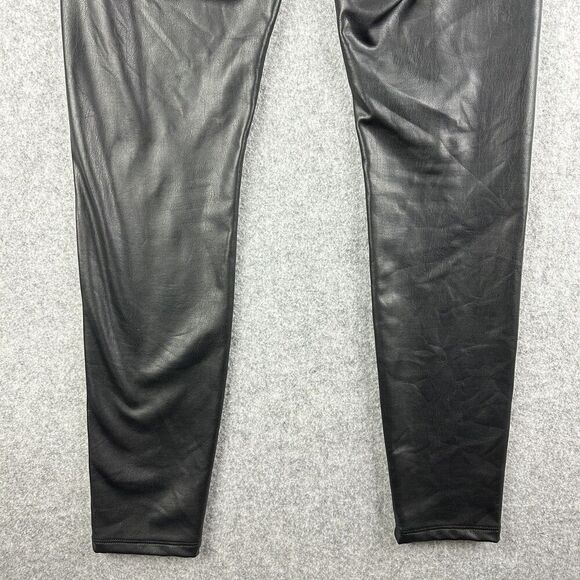 Express Faux Leather Pull On Pants Womens Small Black Skinny City Goth Leggings - Picture 11 of 14